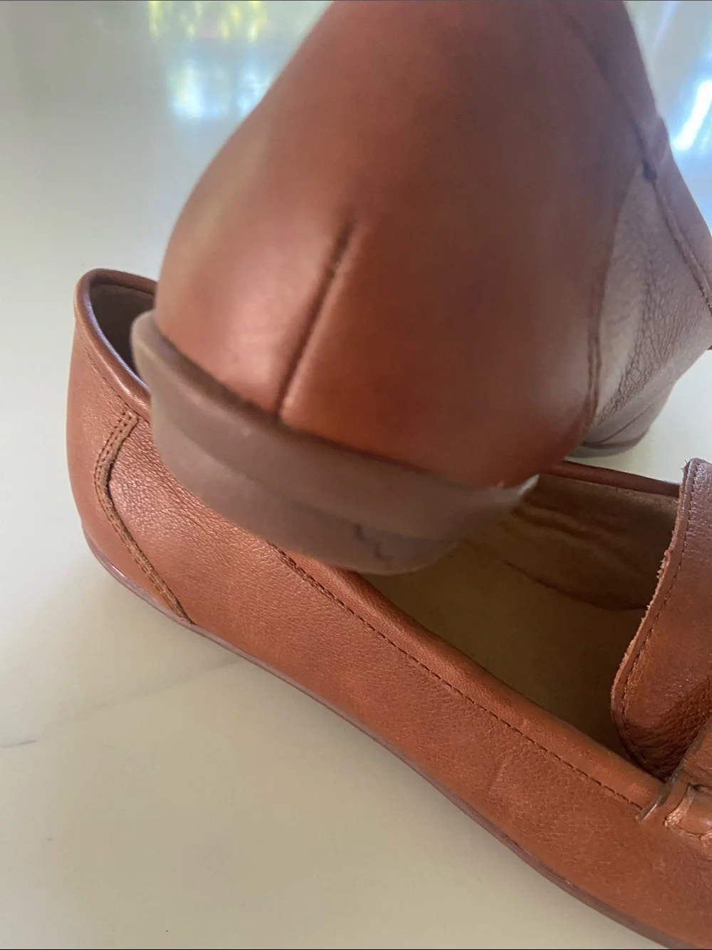 Hotter Tan Leather Penny Loafers for Women